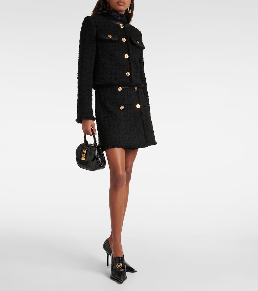 Versace Cropped boucl√É¬© jacket