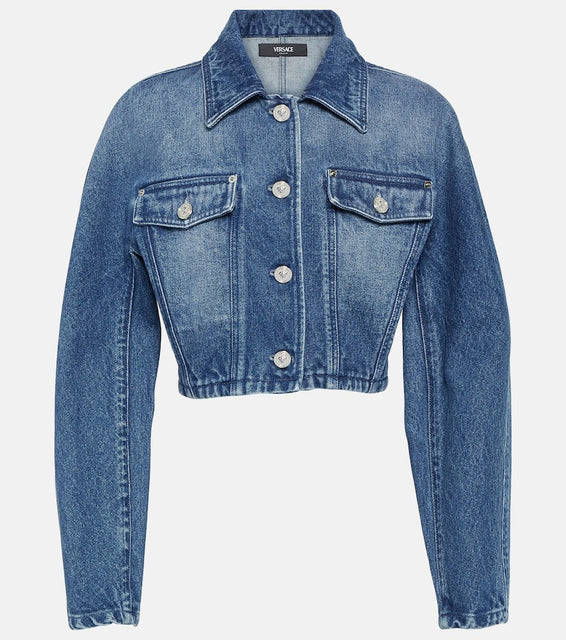 Versace Cropped denim jacket