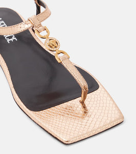 Versace Crystal Medusa '95 croc-effect leather sandals