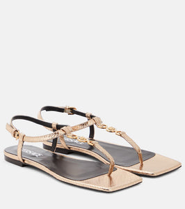 Versace Crystal Medusa '95 croc-effect leather sandals