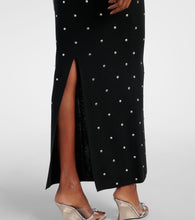 Versace Crystal-embellished virgin wool midi dress