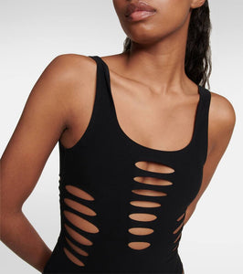 Versace Cutout jersey minidress