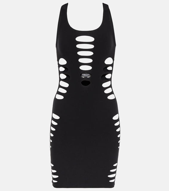 Versace Cutout jersey minidress