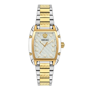 Versace Dominus Silver Dial Two-Tone Stainless Steel Bracelet Watch 36mm - VE8K00424