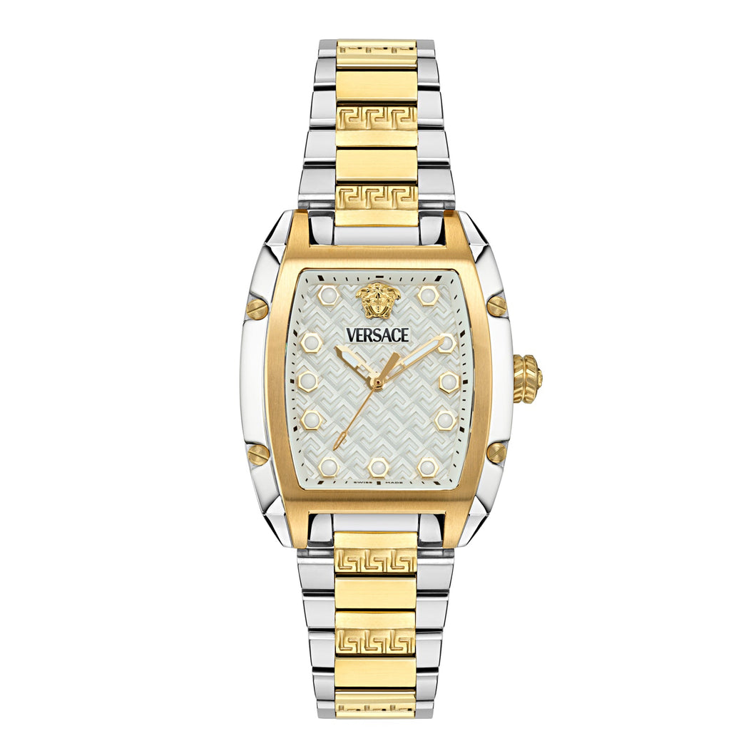 Versace Dominus Silver Dial Two-Tone Stainless Steel Bracelet Watch 36mm - VE8K00424