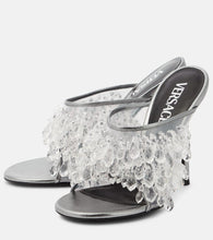 Versace Embellished PVC mules