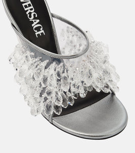 Versace Embellished PVC mules
