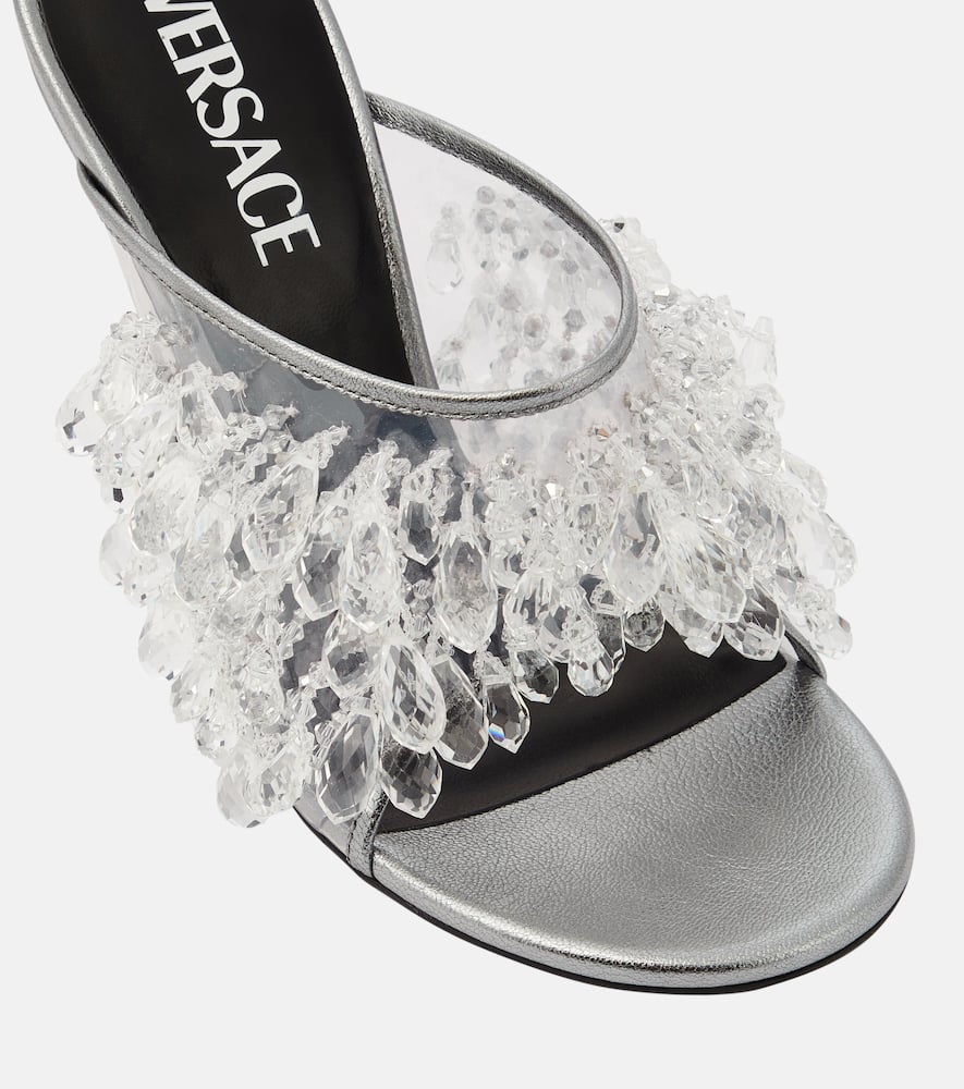 Versace Embellished PVC mules