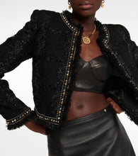 Versace Embellished tweed jacket