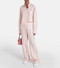 Versace Galaxia suede-trimmed leather sneakers