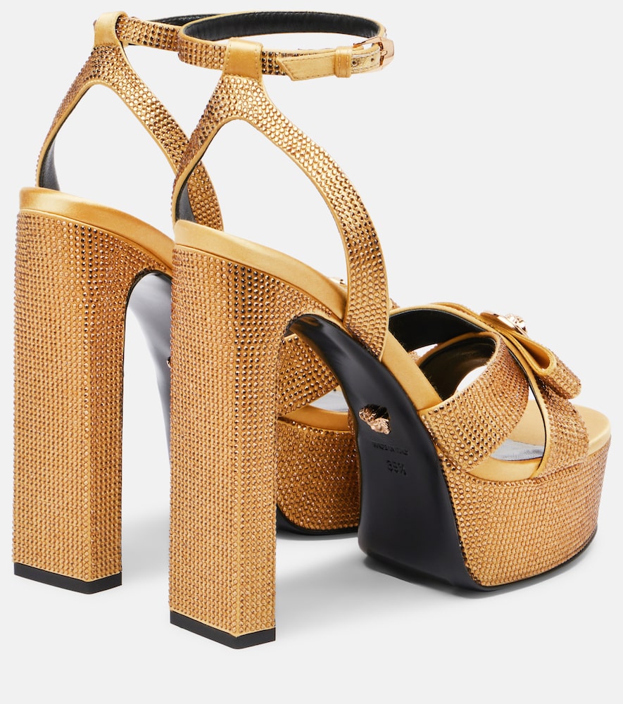 Versace Gianni Ribbon 140 satin platform sandals