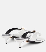 Versace Gianni Ribbon 45 patent leather mules