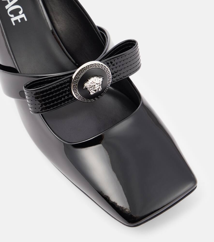 Versace Gianni Ribbon 55 leather pumps