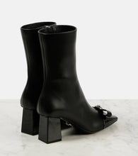 Versace Gianni Ribbon 70 leather ankle boots