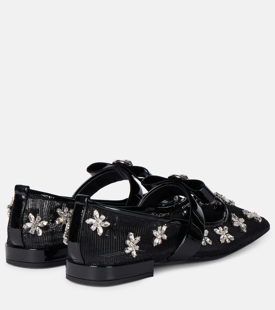 Versace Gianni Ribbon embellished ballet flats