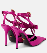 Versace Gianni bow-detail satin pumps