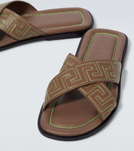 Versace Greca leather sandals