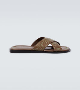 Versace Greca leather sandals