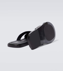 Versace Greca leather slides
