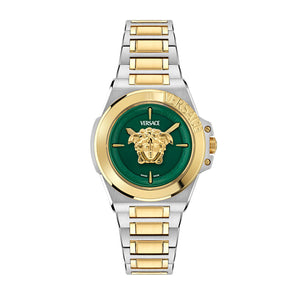 Versace Hera Green Dial Two-Tone Stainless Steel Bracelet Watch 37mm - VE8D00524