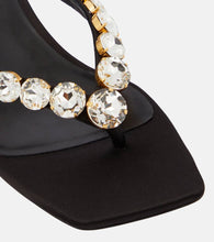 Versace High Summer embellished satin thong sandals