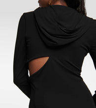 Versace Hooded cutout jersey maxi dress