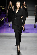 Versace Hooded cutout jersey maxi dress
