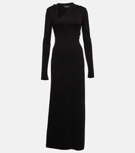 Versace Hooded cutout jersey maxi dress