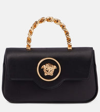 Versace La Medusa Mini satin tote bag. Shop Versace Top-Handle Bags for women now.