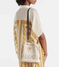 Versace La Medusa Small canvas bucket bag