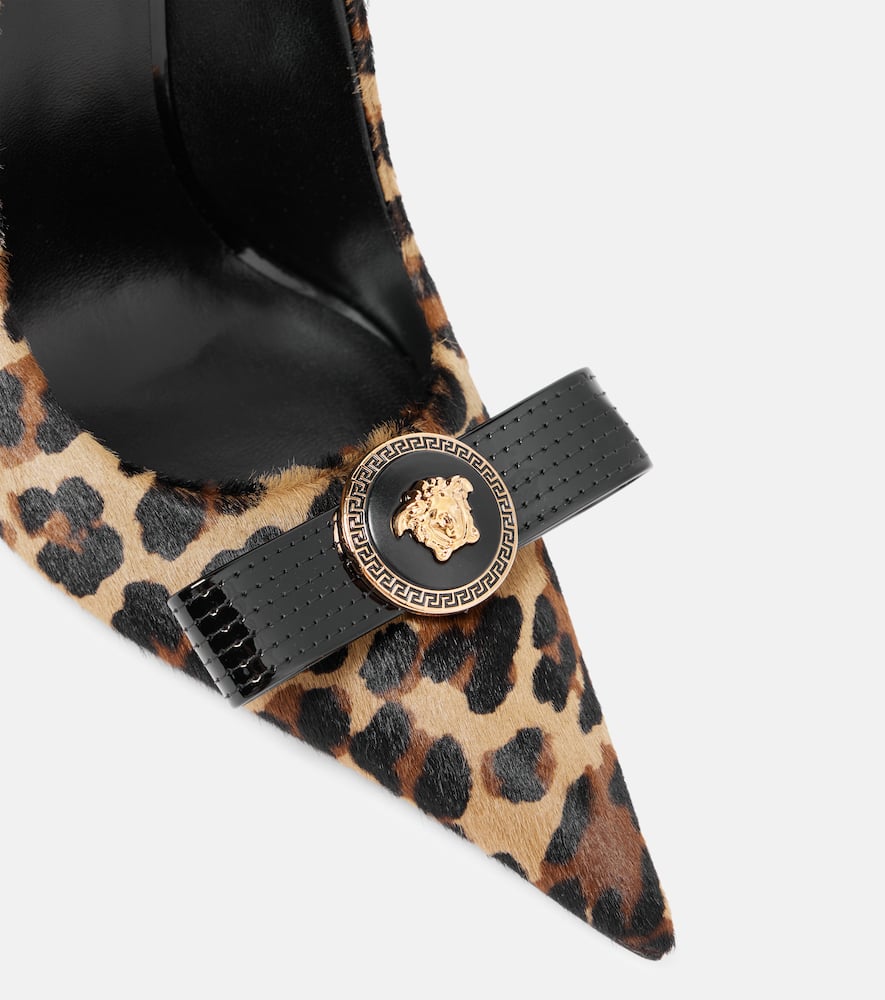 Versace La Medusa animal-print calf hair pumps