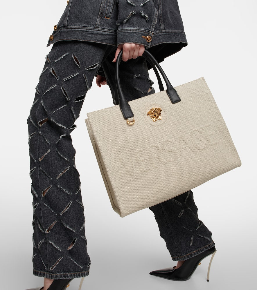Versace La Medusa canvas tote bag