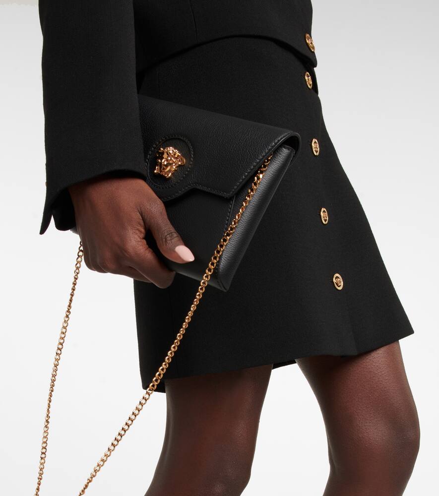 Versace La Medusa leather wallet on chain