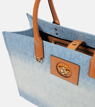 Versace Large logo denim tote bag