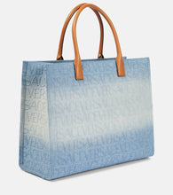 Versace Large logo denim tote bag