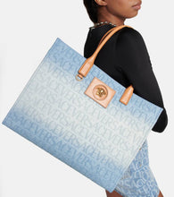 Versace Large logo denim tote bag