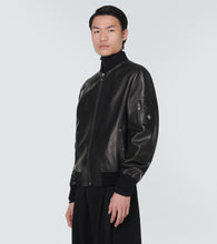 Versace Leather bomber jacket