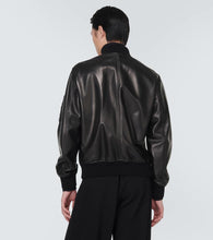 Versace Leather bomber jacket