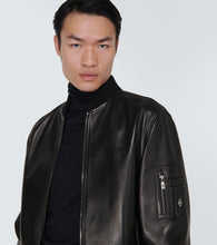 Versace Leather bomber jacket