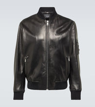 Versace Leather bomber jacket