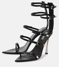 Versace Leather cage sandals