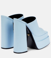 Versace Leather platform mules