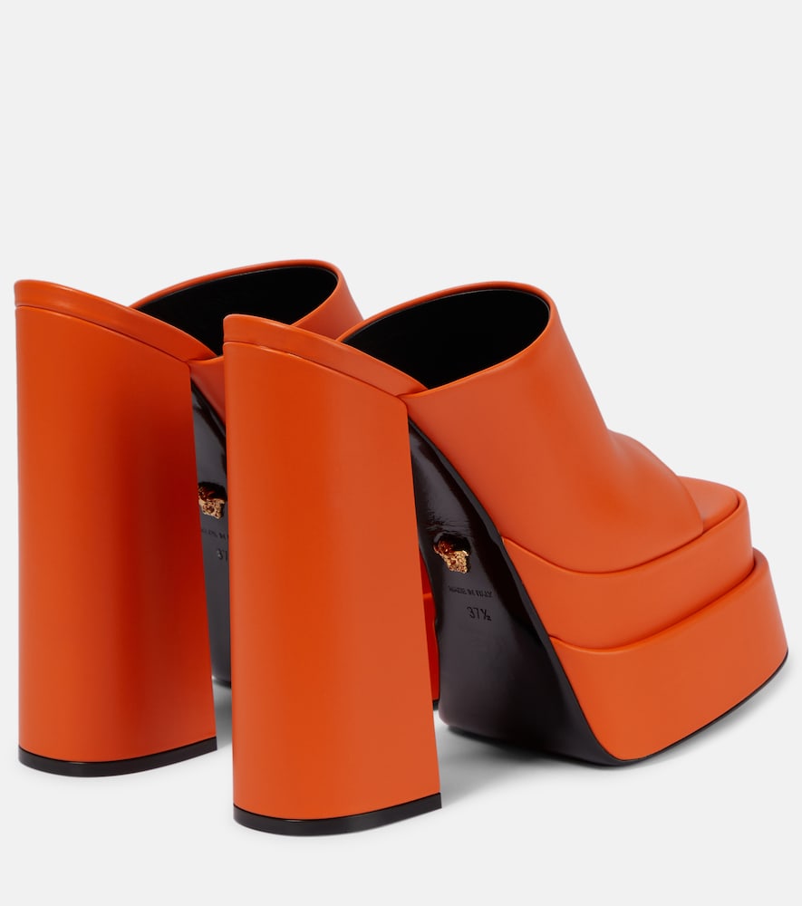 Versace Leather platform mules