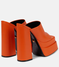 Versace Leather platform mules