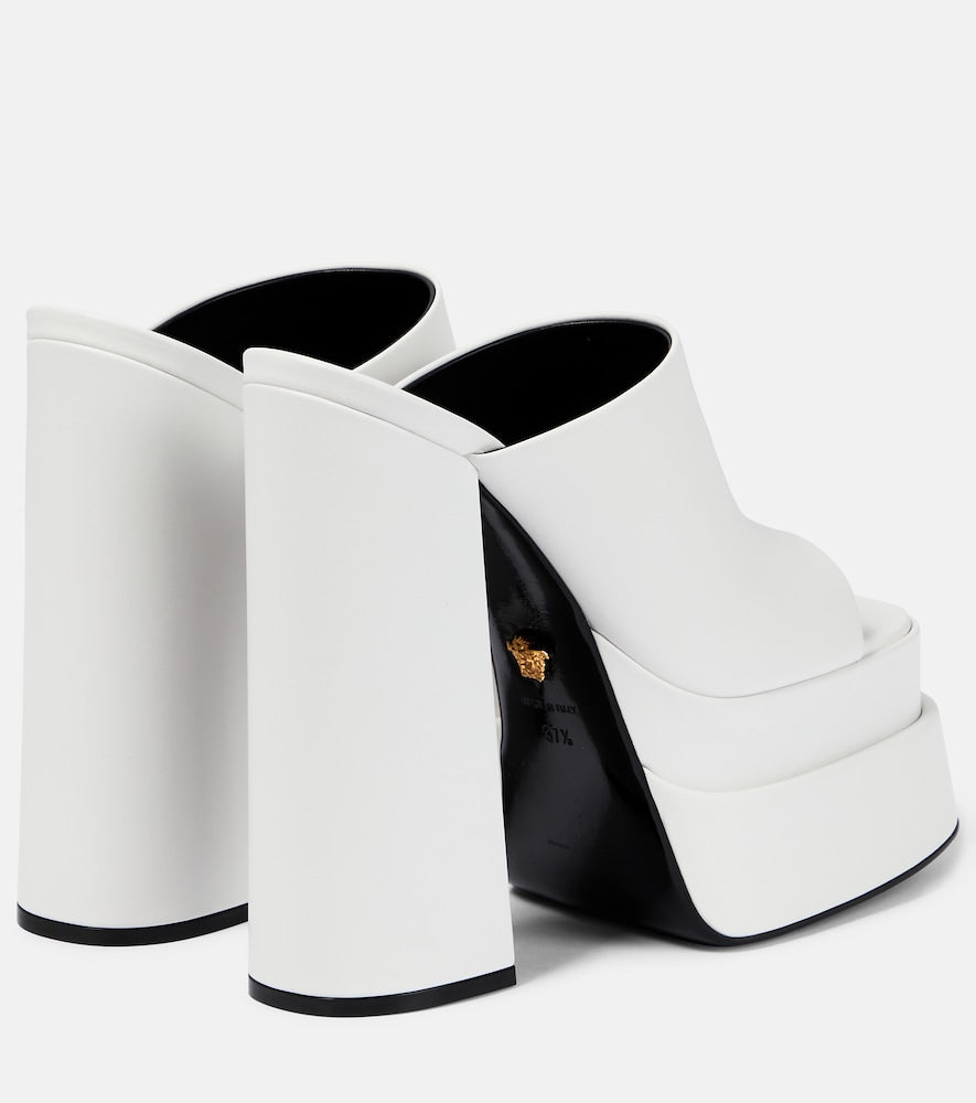 Versace Leather platform mules