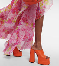 Versace Leather platform mules