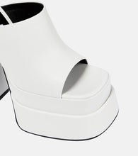 Versace Leather platform mules