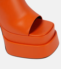 Versace Leather platform mules