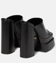 Versace Leather platform sandals