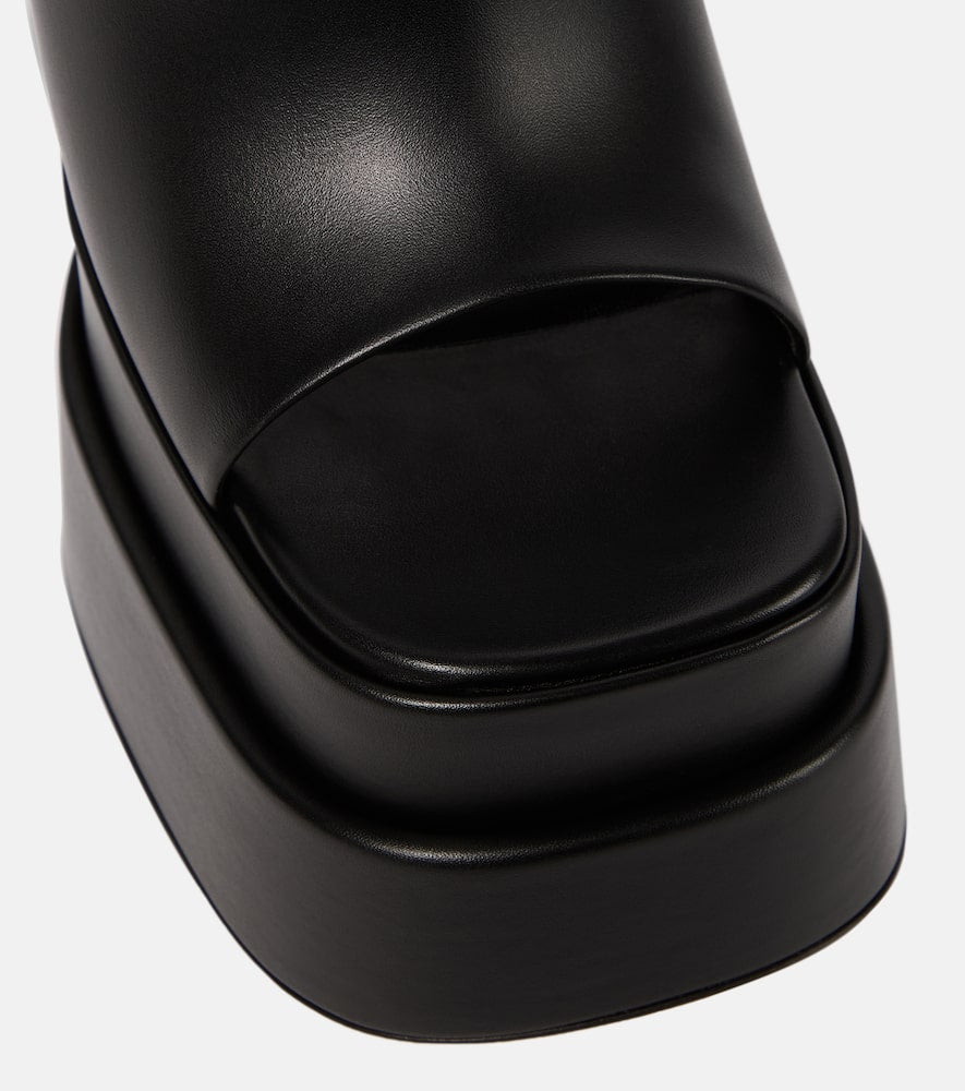 Versace Leather platform sandals